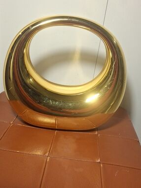 Shiny Gold Half Moon Purse